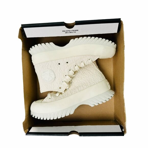 ❤️Converse Chuck Taylor Lugged 2.0 Jacquard 7 Women Shoes Sneakers Beige A00876C - Picture 9 of 13